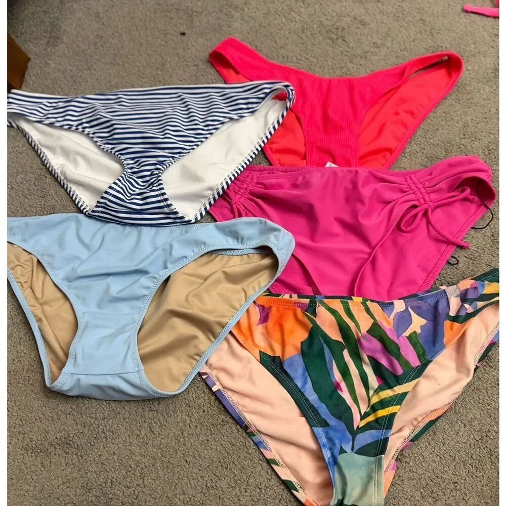 Bikini Bottom Swimsuit Lot of 5 Women's XL Target Brands NEW